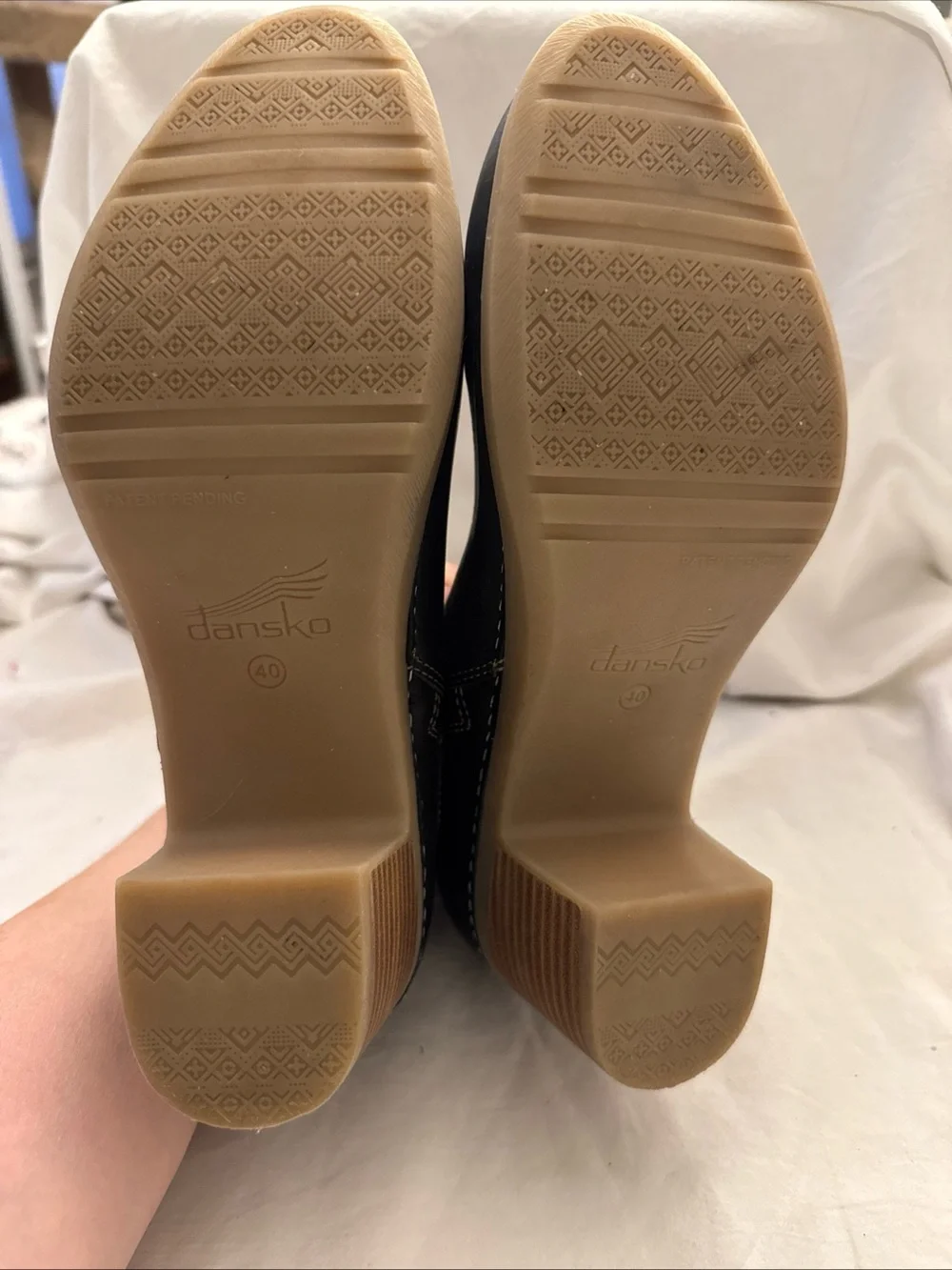 Dansko Harlene Black Leather Ankle Booties Zipper Womens 40 Boho Comfort EUC